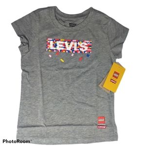 Levi Lego Graphic Girls Tee size L gray N…
